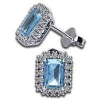 Orecchini Gemoro Donna in Oro bianco Acquamarina 0.86 Ct OM099BIA - OM099BIA